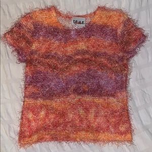 Vintage multi-colored textured top